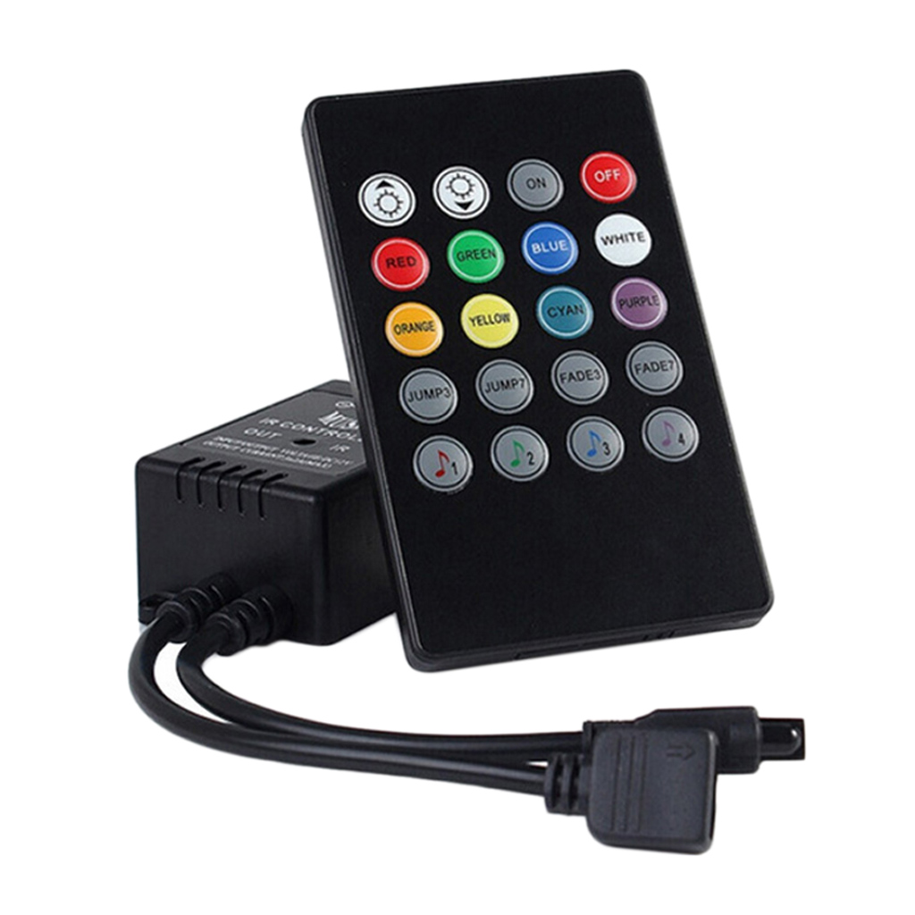 IR Music Remote Controller Adjustable 20Keys RGB Sound Sense Controller IR Music Remote Controller Adjustable 20Keys RGB Sound Sense Controller